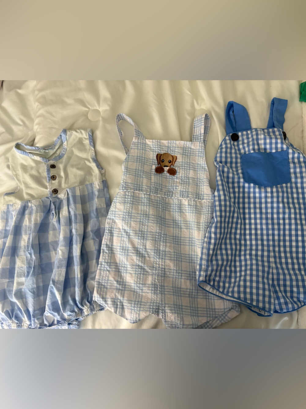 Boys 4T boutique summer rompers, lot of 3